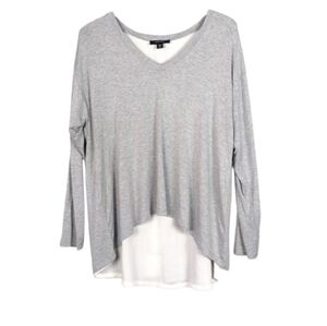 Karen Kane Layered Look Button Down Back Top Sz M
